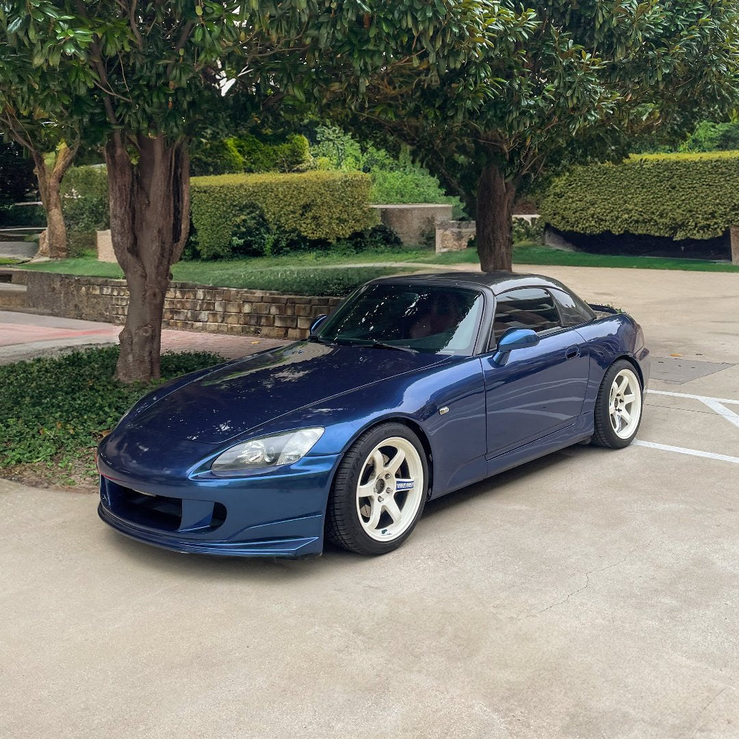 Metallic Midnight Blue Vinyl Wrap on Front Shot of Honda S2000